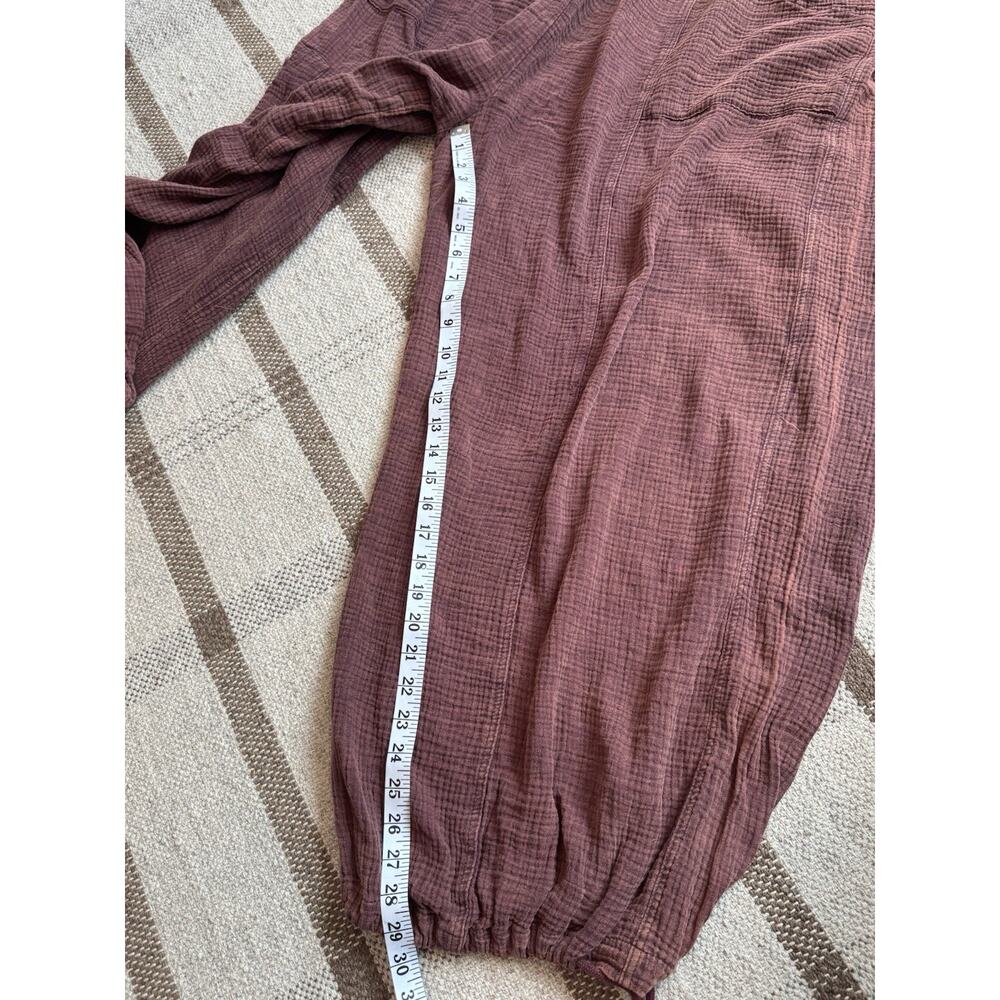 easel Burgundy Wide-Leg Jumpsuit Romper - Picture 8 of 9